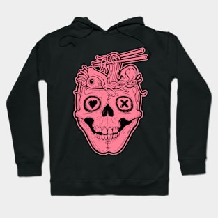 Pink Skull Brain Ramen Hoodie